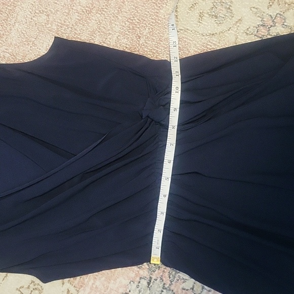 Nik and Nash Navy Blue V-Neck Mock Wrap Sleeveless Summer Dress - Size S - Picture 11 of 11